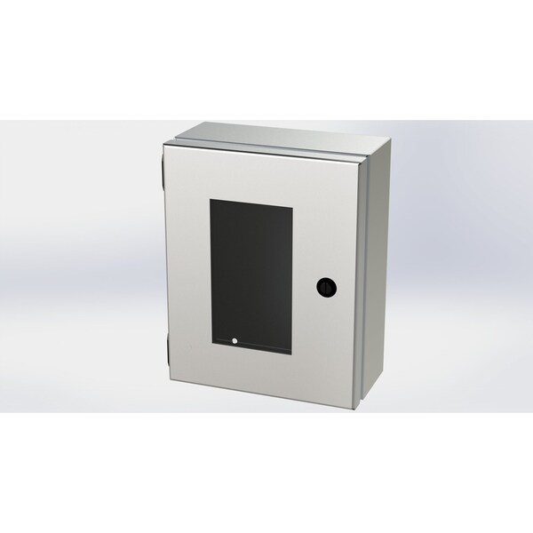 Saginaw Control & Engineering 1/4 Turn Latch Electrical Enclosures, 10 in H, 4 in D, 8 in W, NEMA 3R, 4, 4X, 12, 13 SCE-1008ELJWSS6 - main